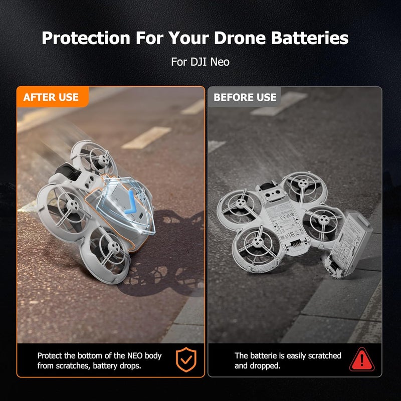 STARTRC Neo Battery Protector for DJI Neo Accessories, Neo LED Light Landing Gear 2-in-1 Kit - Image 2